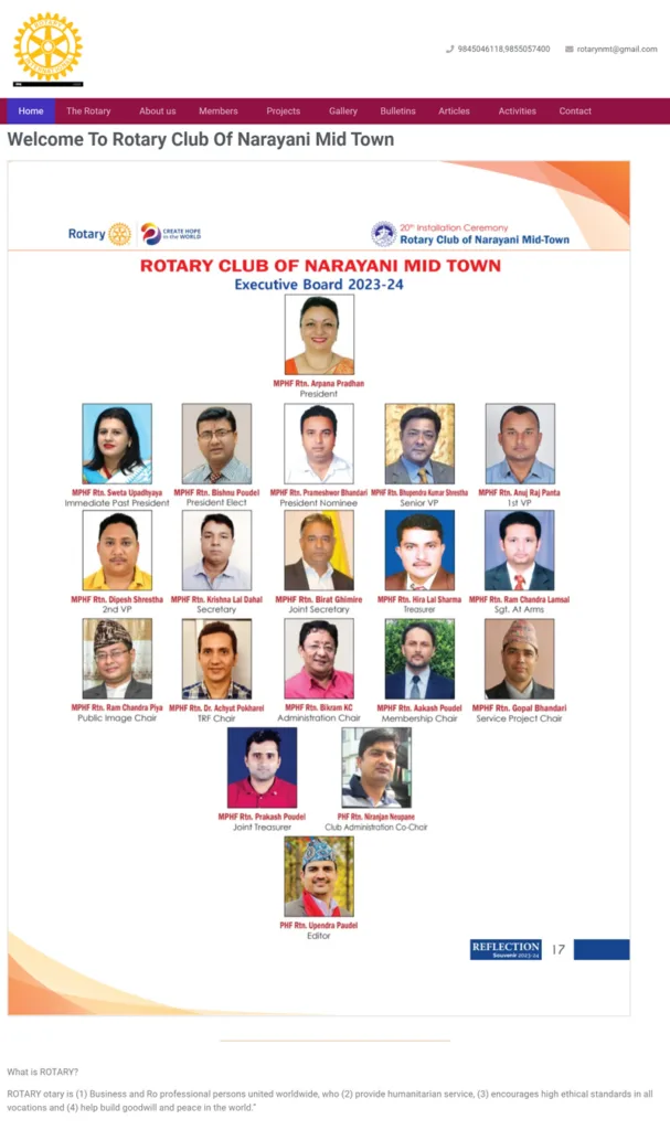 Portfolios 6 Rotary club