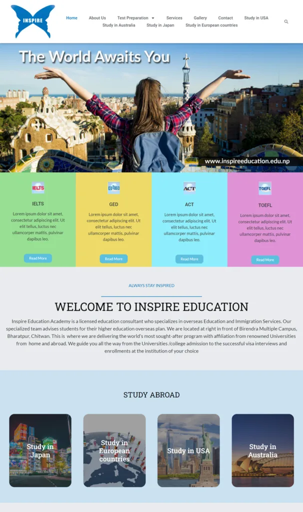 Portfolios 2 screencapture inspire education
